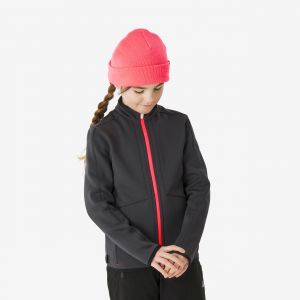 Sous-veste de ski chaude enfant 6-14 ans, MID 500 zip gris et rose - QUECHUA