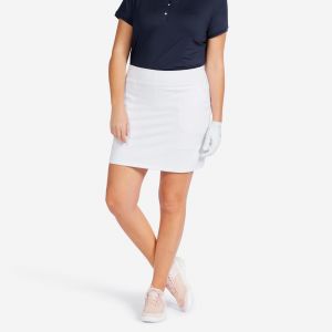 Jupe short golf femme, WW500 blanc