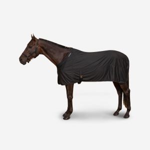 Chemise'séchante équitation légère cheval et poney - noir - FOUGANZA