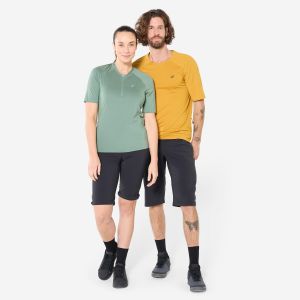 Short vélo VTT respirant unisexe, Noir - ROCKRIDER