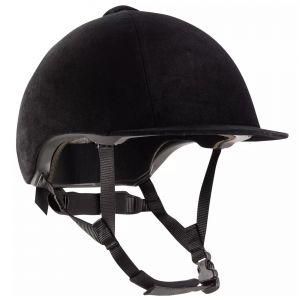 Casque &eacute;quitation adulte et enfant - 140 velours noir