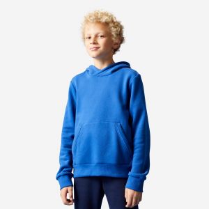 Sweat à capuche coton enfant - bleu - DOMYOS