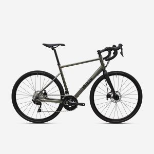 Velo gravel - triban rc520 gravel kaki shimano 105