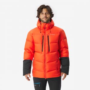 Doudoune d'alpinisme en duvet homme, Makalu rouge