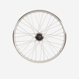 Roue velo ville 28 pouces arri&egrave;re double parois nexus7 argent elops 920