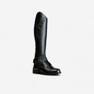 Mini-chaps équitation Adulte - 500 noires - FOUGANZA
