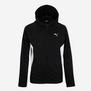 Veste zipp&eacute;e &agrave; capuche enfant, noir et blanc