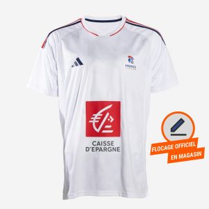 Maillot officiel handball homme &eacute;quipe de France replica 2023 blanc