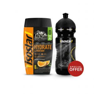 Offre spéciale boisson isotonique poudre HYDRATE & PERFORM orange 560g/Bidon 0.65L - ISOSTAR