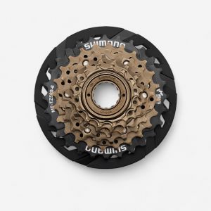 SHIMANO TOURNEY TZ Roue-libre 6-vitesses avec protecteur rayon (MF-TZ500-6-CP) - OXYLANE