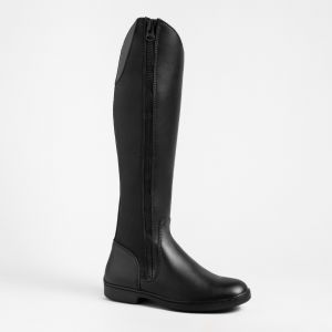 Bottes équitation adulte 500 synthétique noir - FOUGANZA