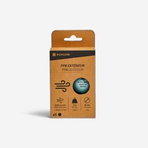 Balle de ping pong ext&eacute;rieure r&eacute;sistante au vent x6