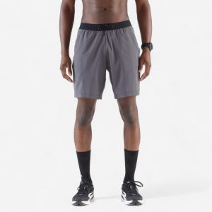 Short de running respirant Homme - KIPRUN Run 500 Dry Gris - KALENJI