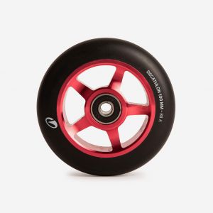 Roue trottinette freestyle core alu nouge pu noir 100 mm - DECATHLON