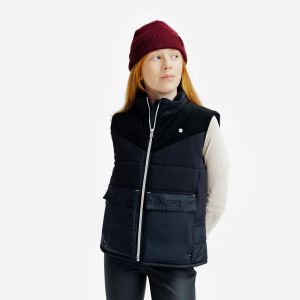 Veste sans manche équitation chaud enfant - Noir - FOUGANZA