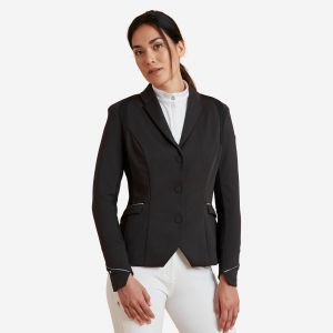Veste concours &eacute;quitation femme noir 900