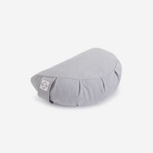 Coussin demi-lune de yoga et m&eacute;ditation, gris