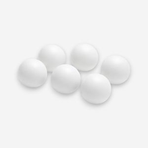 Balles de BABYFOOT, lot de 6 balles plastique Ren&eacute; Pierre Blanche