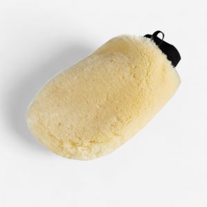 Gant de pansage en mouton synth&eacute;tique