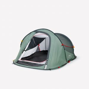 Tente de camping instantan&eacute;e 2 places, 2 Seconds vert - QUECHUA