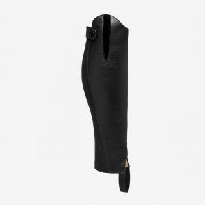 Seconde vie - Mini-chaps cuir &eacute;quitation Adulte - 900 noires