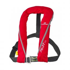 Gilet de sauvetage automatique 165N avec harnais, adulte, PILOT165 rouge - PLASTIMO