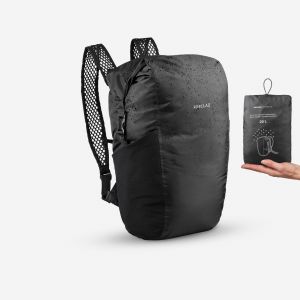 Sac &agrave; dos de poche pliable et imperm&eacute;able 20L, Travel noir