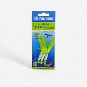 Bas de ligne Alevins phosphorescents 3 hame&ccedil;ons p&ecirc;che en mer