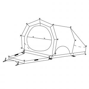 CHAMBRE POUR TENTE QUECHUA AIR SECONDS FAMILY 4 XL FRESH & BLACK