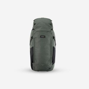 Sac &agrave; dos de voyage ouverture valise 70+6L homme, Travel 900 vert kaki
