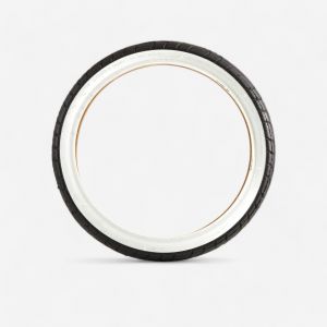 Pneu v&eacute;lo enfant tringle rigide 16x1.75 / etrto 44-305 noir &agrave; flanc blanc