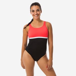 Maillot de Bain 1 Pièce Femme Heva li Noir Corail - NABAIJI