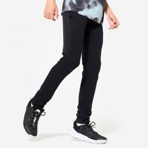 Pantalon de jogging mixte, enfant coton respirant, noir foncé - DOMYOS