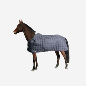 Couverture équitation écurie 200g Cheval et Poney - Combo 200 marine - FOUGANZA