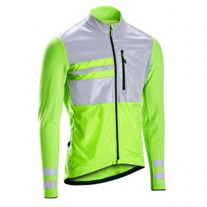 MAILLOT VELO ROUTE MANCHES LONGUES MI-SAISON HOMME - RC500 VISIBLE EN1150 - TRIBAN