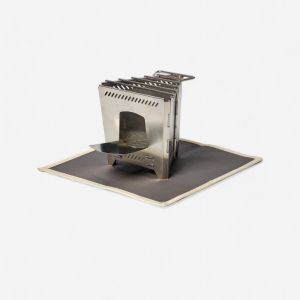 Réchaud à bois Firebox pliable bushcraft bivouac acier inoxydable - SOLOGNAC