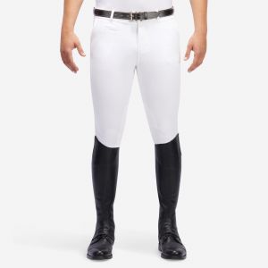 Pantalon de concours &eacute;quitation basanes agrippantes Homme - 140 blanc
