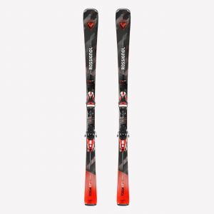 Ski alpin performants en Titane, avec fixations, Rossignol Forza 60&deg;, rouge noir