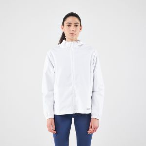 Veste imperméable de running Femme - KIPRUN Run 100 Rain Blanche - KALENJI
