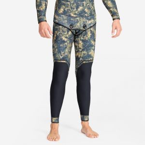Pantalon Chasse sous-marine Homme n&eacute;opr&egrave;ne 5mm - SPF 900+ Camouflage et pissette