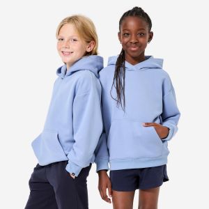 Sweat &agrave; capuche oversize enfant, bleu clair