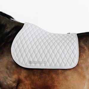 Tapis de selle &eacute;quitation strass Cheval et Poney - 500 gris - FOUGANZA