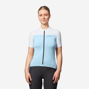 Maillot v&eacute;lo route manches courtes &eacute;t&eacute; ajust&eacute; femme - EDR 2 bleu - VAN RYSEL