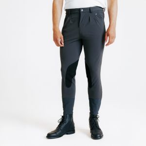 Pantalon &eacute;quitation homme gris fonc&eacute; 500