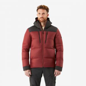 Doudoune en duvet à capuche - mt900 rouge -20°c - homme - FORCLAZ