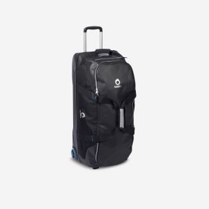 Sac de voyage de plong&eacute;e &agrave; roulettes coque rigide scd 90 l trolley noir/bleu