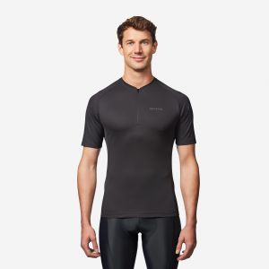 MAILLOT MANCHES COURTES VELO ROUTE TRIBAN ESSENTIEL NOIR - TRIBAN