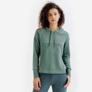Sweat &agrave; capuche &eacute;quitation Femme - Vert eucalyptus