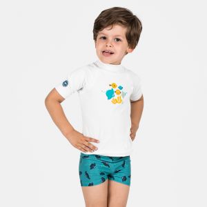 Boxer de bain Bébé / Enfant - Titou Manta bleu - NABAIJI