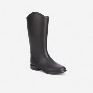 Bottes équitation Enfant - 100 noires - FOUGANZA